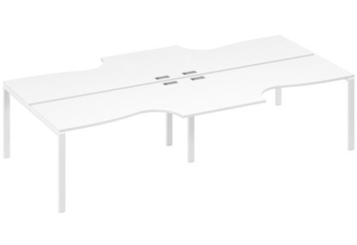 Рабочая станция эргономичная (4х160) Мира Нумо, цвет белый премиум + белый