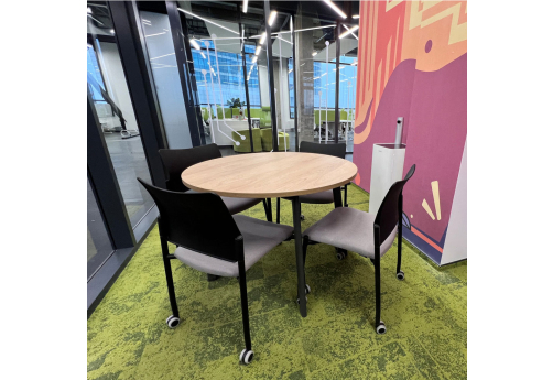 Стол для переговоров круглый Джента, цвет гикори