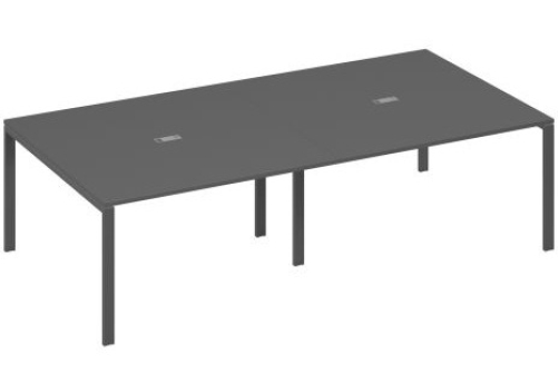 Стол для переговоров прямоугольный Мира Нумо, цвет антрацит премиум + антрацит