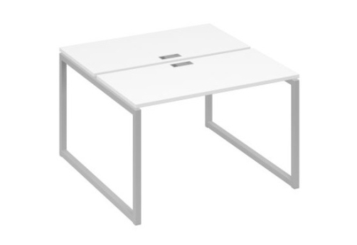 Рабочая станция (2х120) Мира Одри, цвет белый премиум + серый