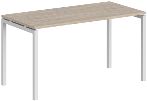 Стол рабочий Индиго Форт, цвет дуб светлый + белый