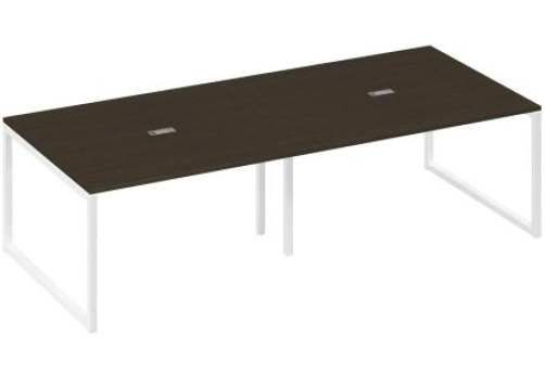 Стол для переговоров прямоугольный Мира Одри, цвет венге + белый