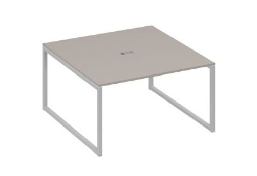 Стол для переговоров квадратный Мира Одри, цвет мокко премиум + серый