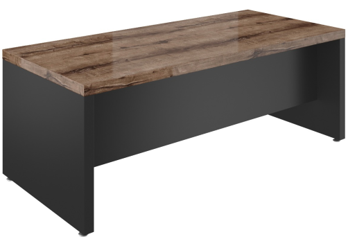Стол руководителя, цвет дуб + черный