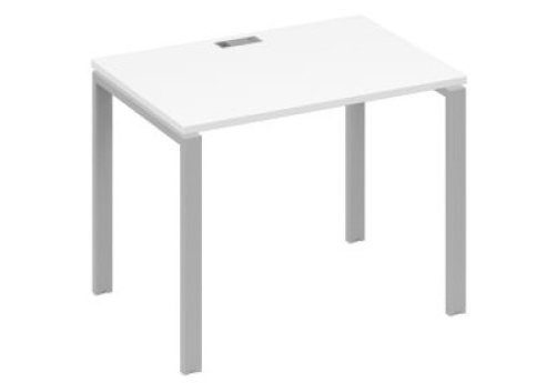 Стол письменный Мира Нумо, цвет белый премиум + серый