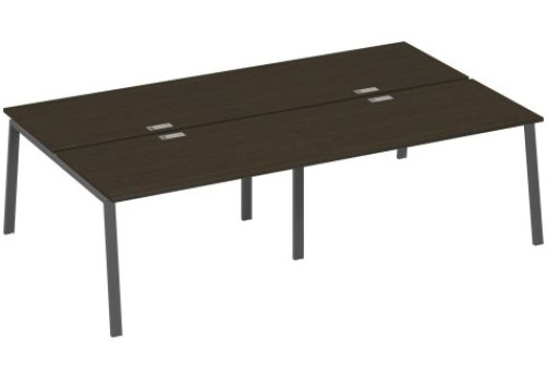 Рабочая станция 4х140 Мира Трио, цвет венге + антрацит