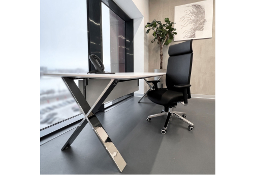 Стол руководителя Астер, цвет белый