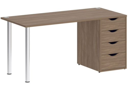 Стол письменный с тумбой 4 ящика, цвет дуб аризона