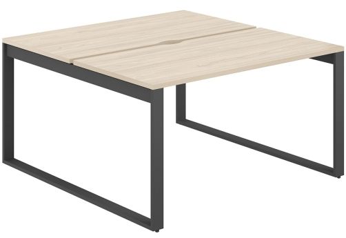 Рабочая станция с вырезом Фламинго, цвет акация + антрацит