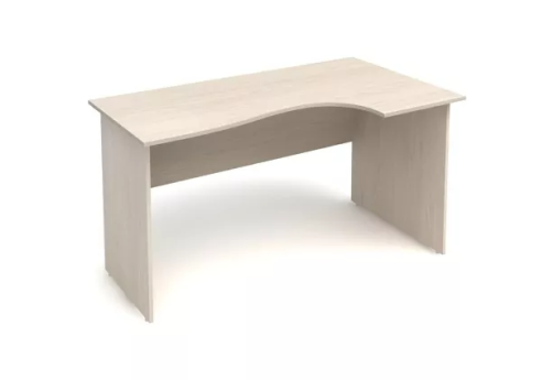 Стол криволинейный правый, цвет дуб молочный