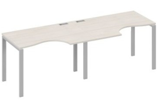 Рабочая станция эргономичная (2х120) Мира Нумо, цвет дуб шамони + серый