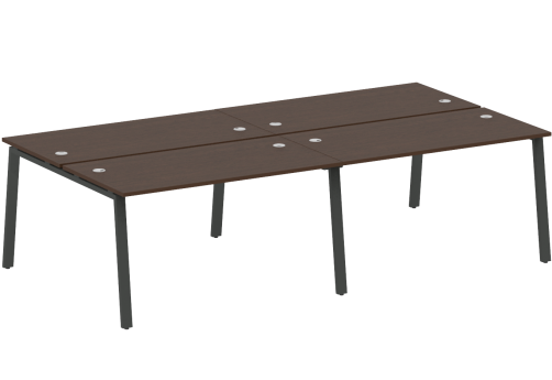 Стол на 4 рабочих места, цвет венге