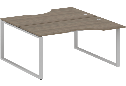 Стол на 2 рабочих места эргономичный, цвет вяз