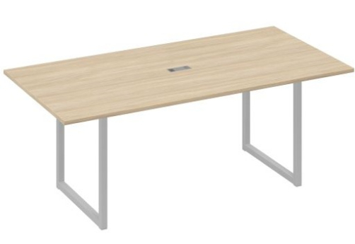 Стол для переговоров прямоугольный Мира Одри, цвет дуб скандинавский + серый