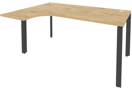 Стол эргономичный левый, цвет тиквуд светлый