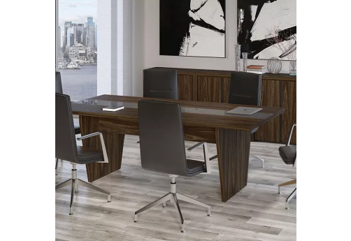 Стол для переговоров Дисент, цвет орех + графит