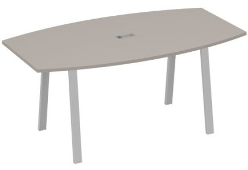 Стол для переговоров Мира Трио, цвет мокко премиум + серый