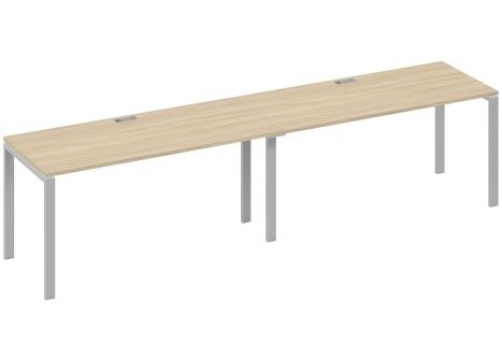 Рабочая станция (2х160) Мира Нумо, цвет дуб скандинавский + серый