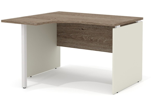 Стол рабочий эргономичный с опорой (левый) Некста, цвет дуб + беж