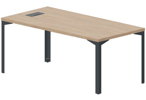 Стол для руководителя с лючком Кристо Директ, цвет светлый дуб