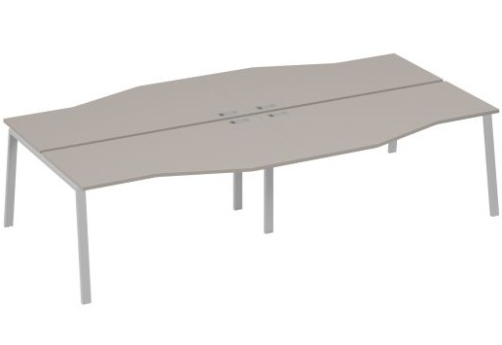 Рабочая станция эргономичная (4х160) Мира Нумо, цвет мокко премиум + серый