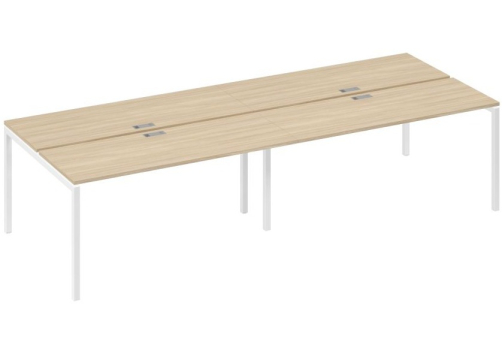 Рабочая станция 4х160 Мира Лофт, цвет дуб скандинавский + белый