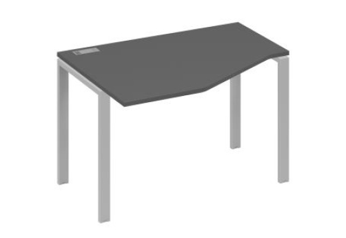 Стол эргономичный левый Мира Нумо, цвет антрацит премиум + серый