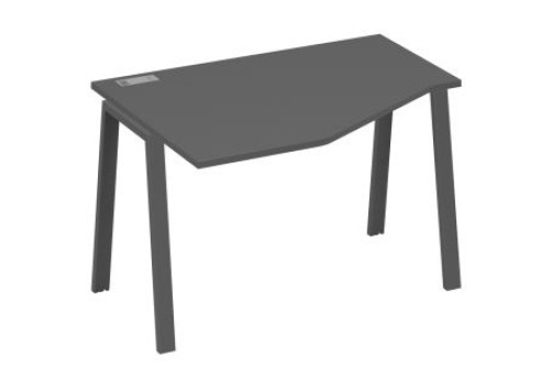 Стол эргономичный левый Мира Трио, цвет антрацит премиум + антрацит