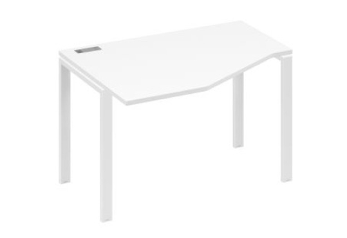 Стол эргономичный левый Мира Нумо, цвет белый премиум + белый