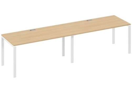 Рабочая станция (2х160) Мира Нумо, цвет натуральный дуб + белый