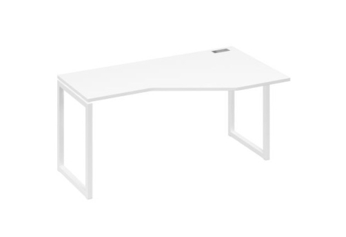 Стол эргономичный правый Мира Одри, цвет белый премиум + белый