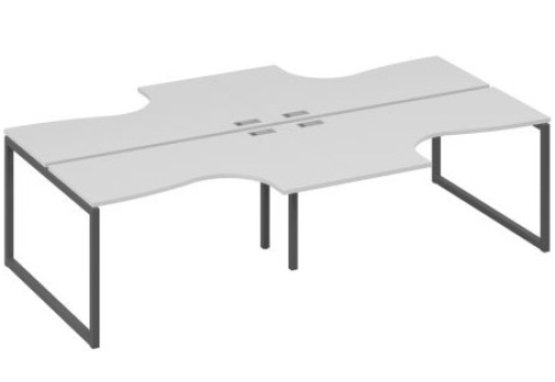 Рабочая станция эргономичная (4х140) Мира Одри, цвет серый + антрацит
