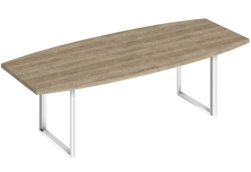 Стол для переговоров фигурный Римини, цвет дуб светлый