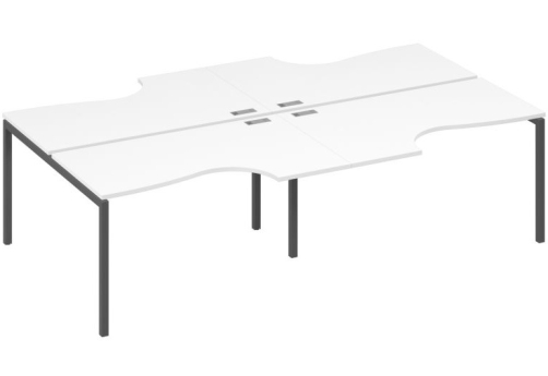 Рабочая станция эргономичная 4х140 Классика Мира Лофт, цвет белый премиум + антрацит