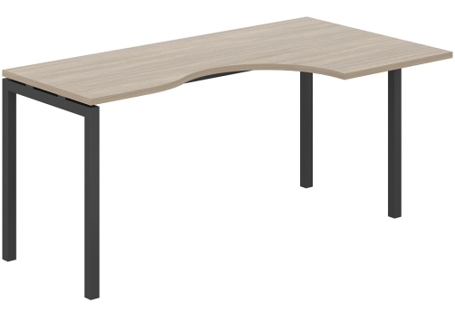Стол эргономичный правый Индиго Форт, цвет дуб темный + антрацит
