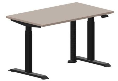 Стол регулируемой высоты Бенет, цвет тортора + черный