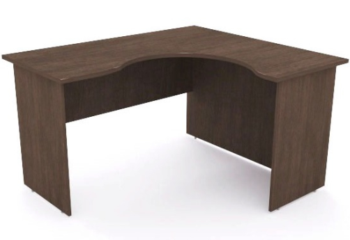 Стол рабочий криволинейный правый, цвет венге