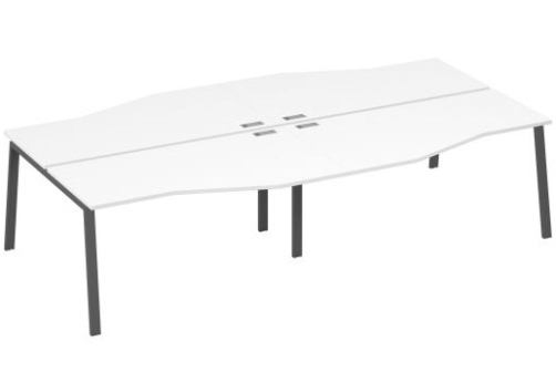 Рабочая станция эргономичная (4х160) Мира Нумо, цвет белый премиум + антрацит