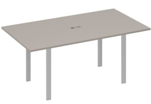 Стол для переговоров прямоугольный Мира Нумо, цвет мокко премиум + серый