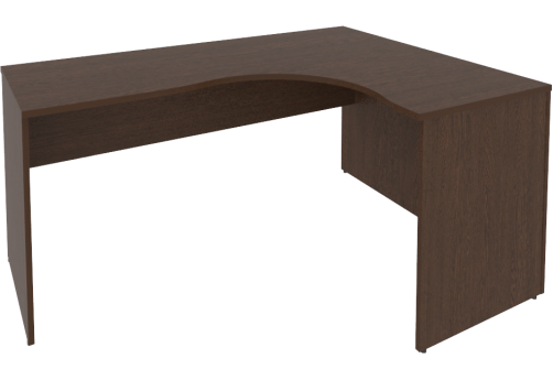 Стол письменный эргономичный правый, цвет венге