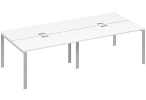 Рабочая станция (4х140) Мира Нумо, цвет белый премиум + серый