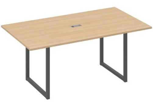 Стол для переговоров прямоугольный Мира Нумо, цвет натуральный дуб + антрацит