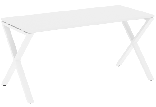 Стол рабочий Европа, цвет белый бриллиант + белый