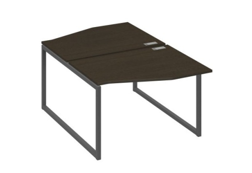 Рабочая станция эргономичная (2х120) Мира Одри, цвет венге + антрацит
