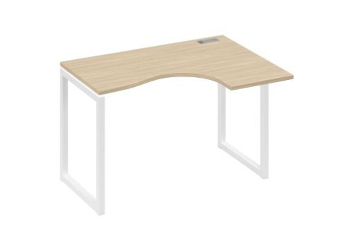 Стол эргономичный правый Мира Одри, цвет дуб скандинавский + белый