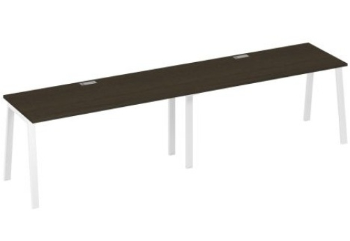 Рабочая станция 2х160 Мира Трио, цвет венге + белый