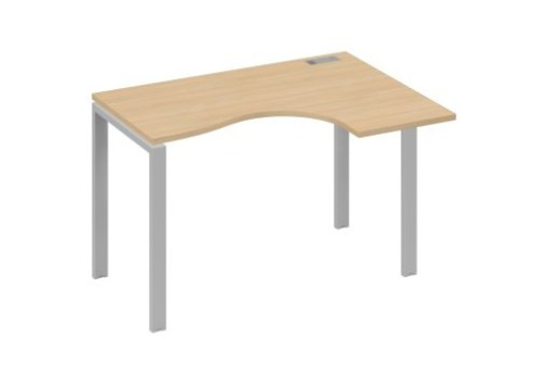 Стол эргономичный правый Мира Нумо, цвет натуральный дуб + серый