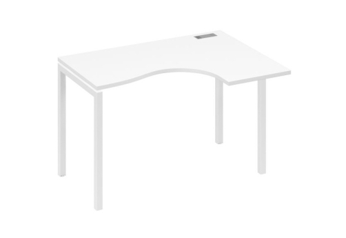 Стол эргономичный правый Классика Мира Лофт, цвет белый премиум + белый
