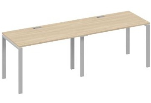 Рабочая станция (2х120) Мира Нумо, цвет дуб скандинавский + серый
