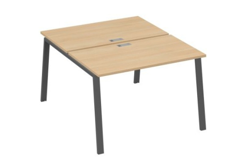 Рабочая станция 2х120 Мира Трио, цвет натуральный дуб + антрацит